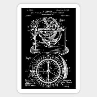 Nautical Compass Patent 1902 Nautical Steering Sticker